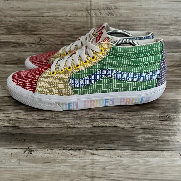 Vans Sk8 Hi Sneakers Mens Pride Month Skateboard Shoe Chukka High Top Size 11 - Picture 2 of 13
